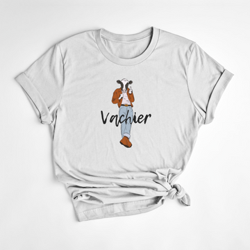 T-SHIRT VACHIER - BLANC