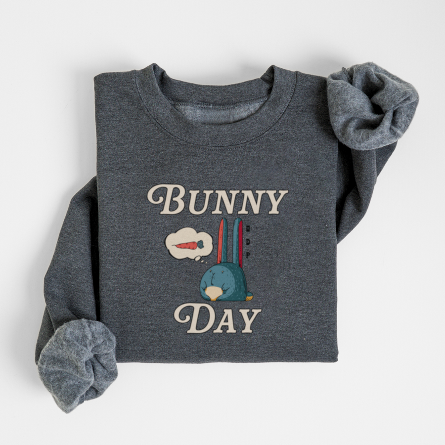 SWEATSHIRT BUNNY DAY - CHARBON