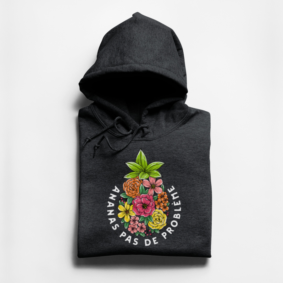 HOODIE ANANAS PROBLÈME - CHARBON