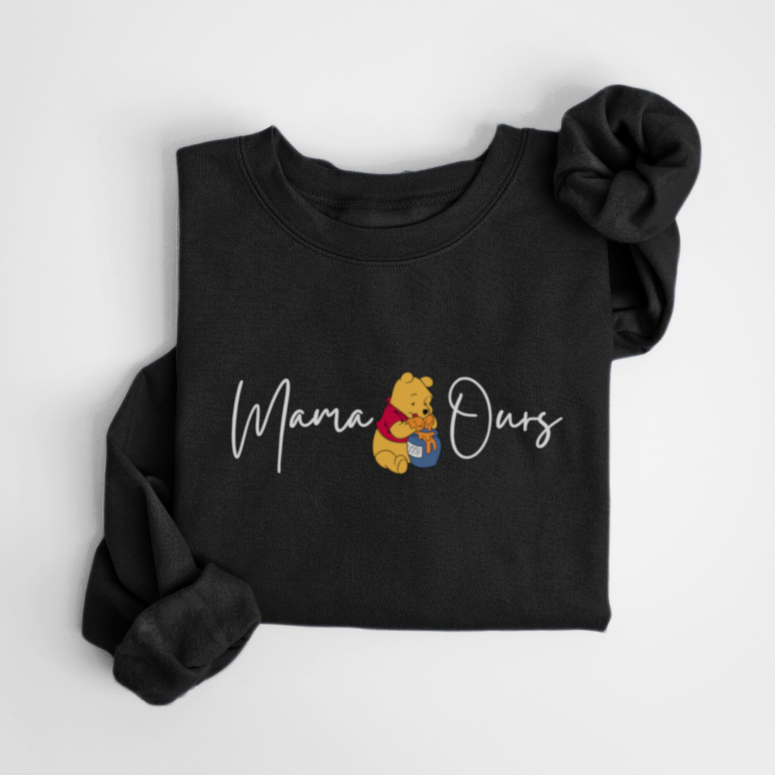 SWEATSHIRT MAMAN OURS - NOIR