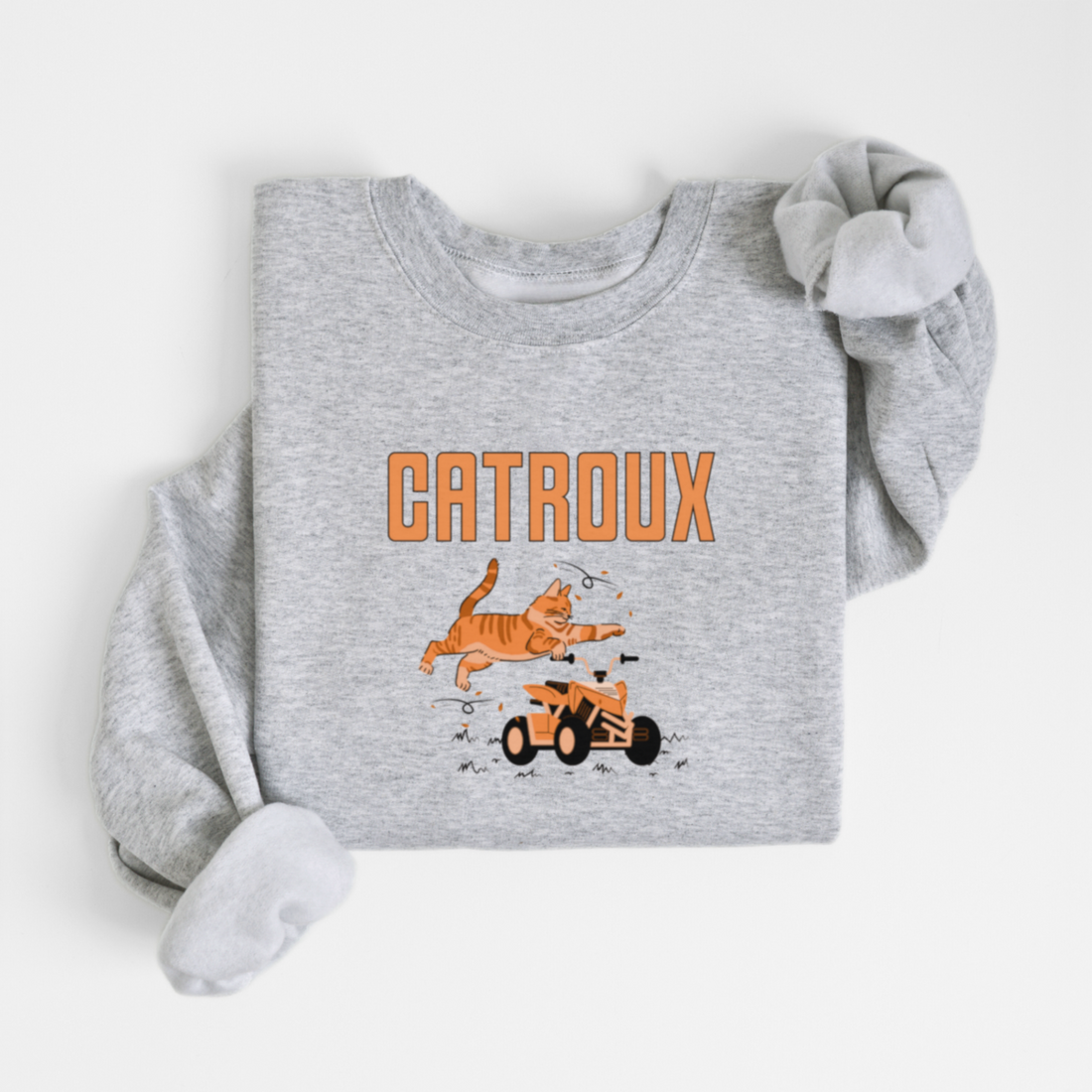 SWEATSHIRT CAT ROUX - GRUAU