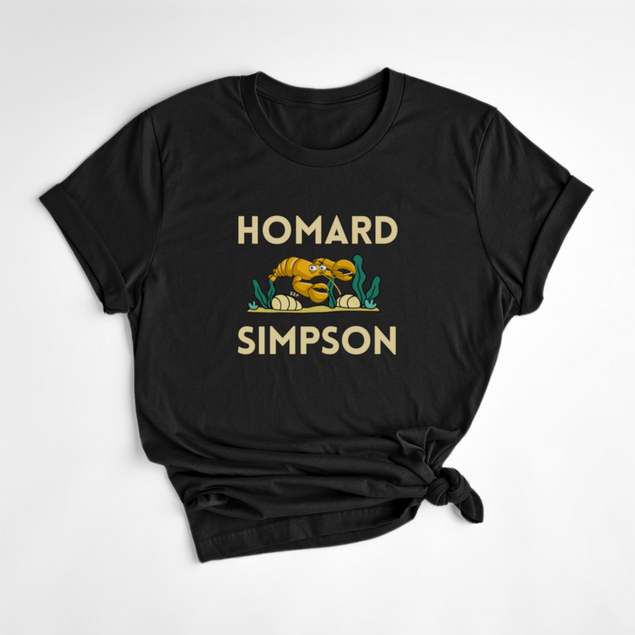 T-SHIRT HOMARD SIMPSON - NOIR