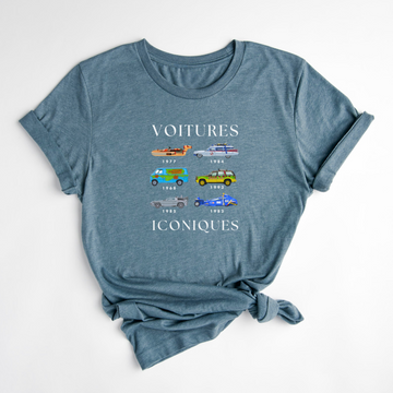 T-SHIRT VOITURES ICONIQUES - ARDOISE