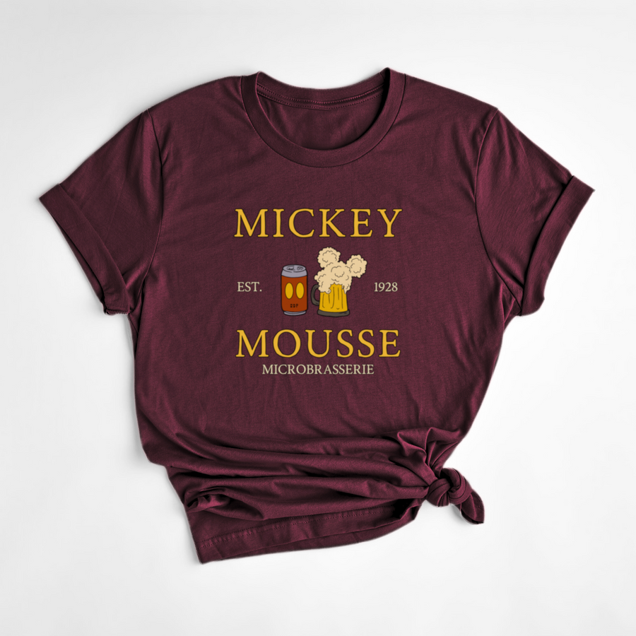 T-SHIRT MICKEY MOUSSE - BORDEAUX