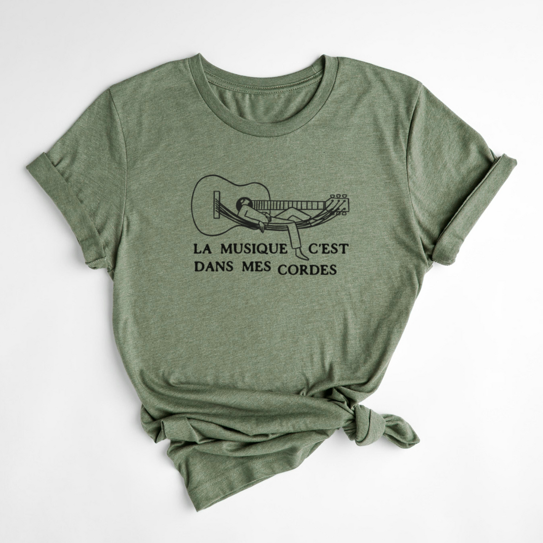 T-SHIRT DANS MES CORDES - OLIVE