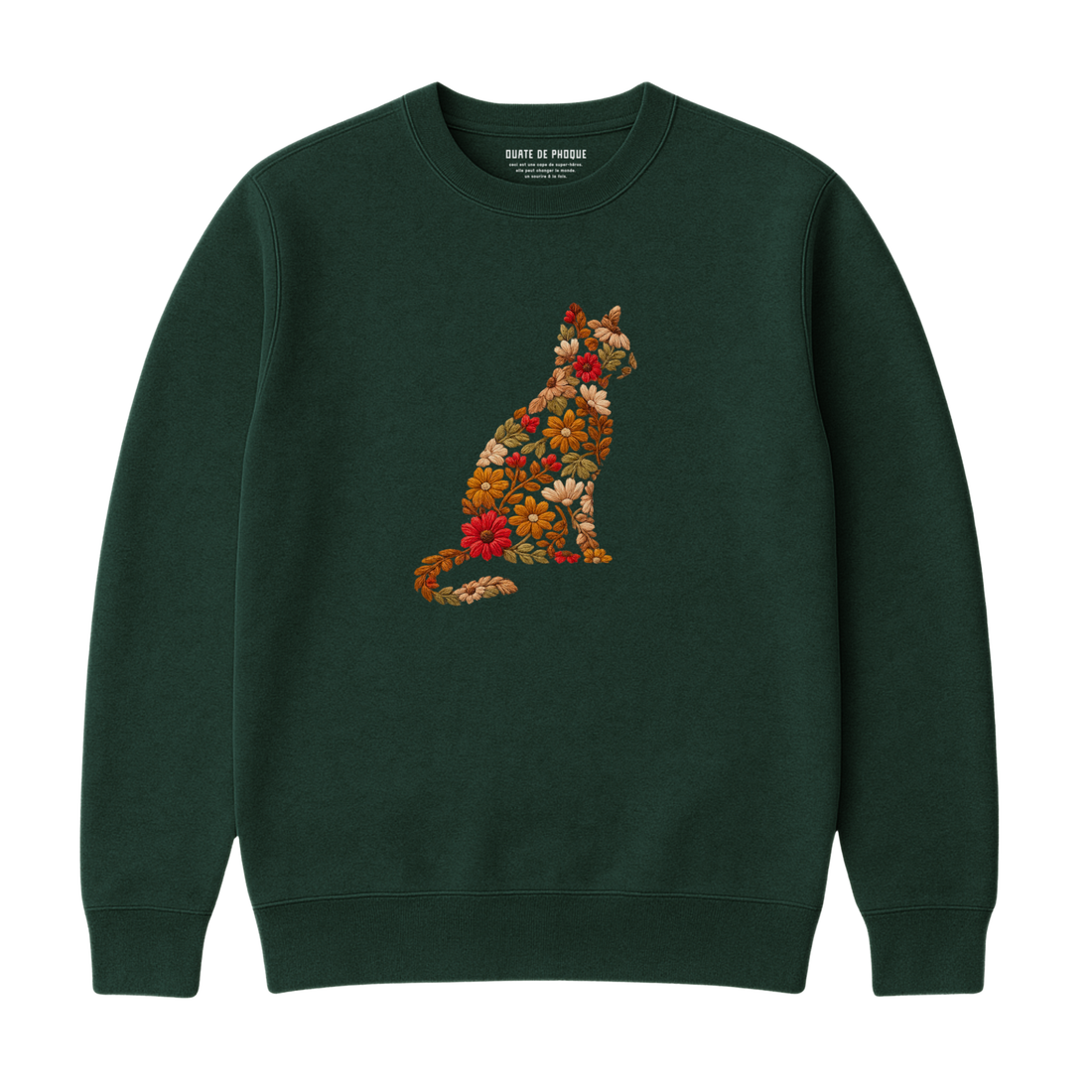 Sweatshirt Chat De Fleurs