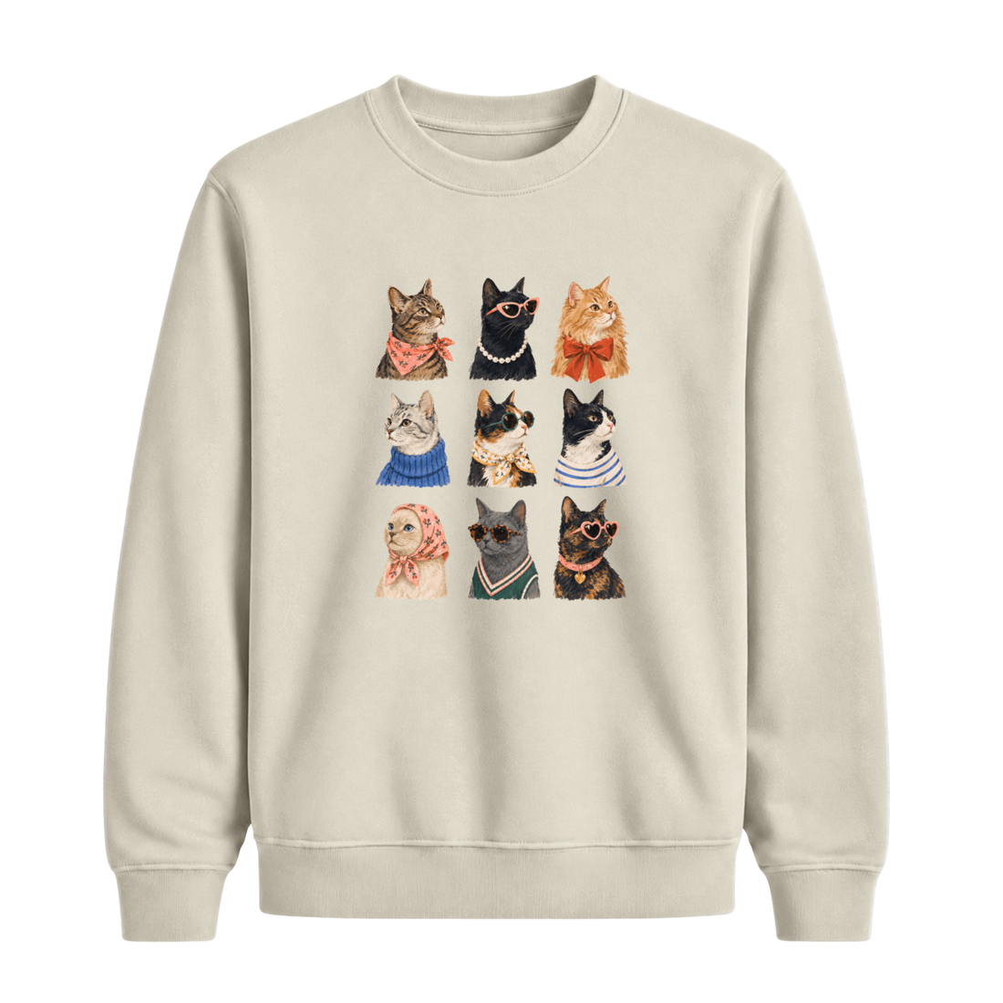Sweatshirt Chats Stylés