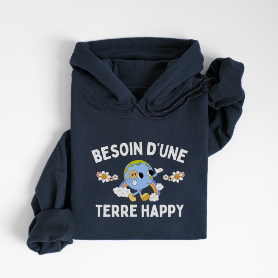 HOODIE TERRE HAPPY - MARINE