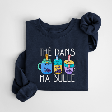 SWEATSHIRT THÉ DANS MA BULLE - MARINE