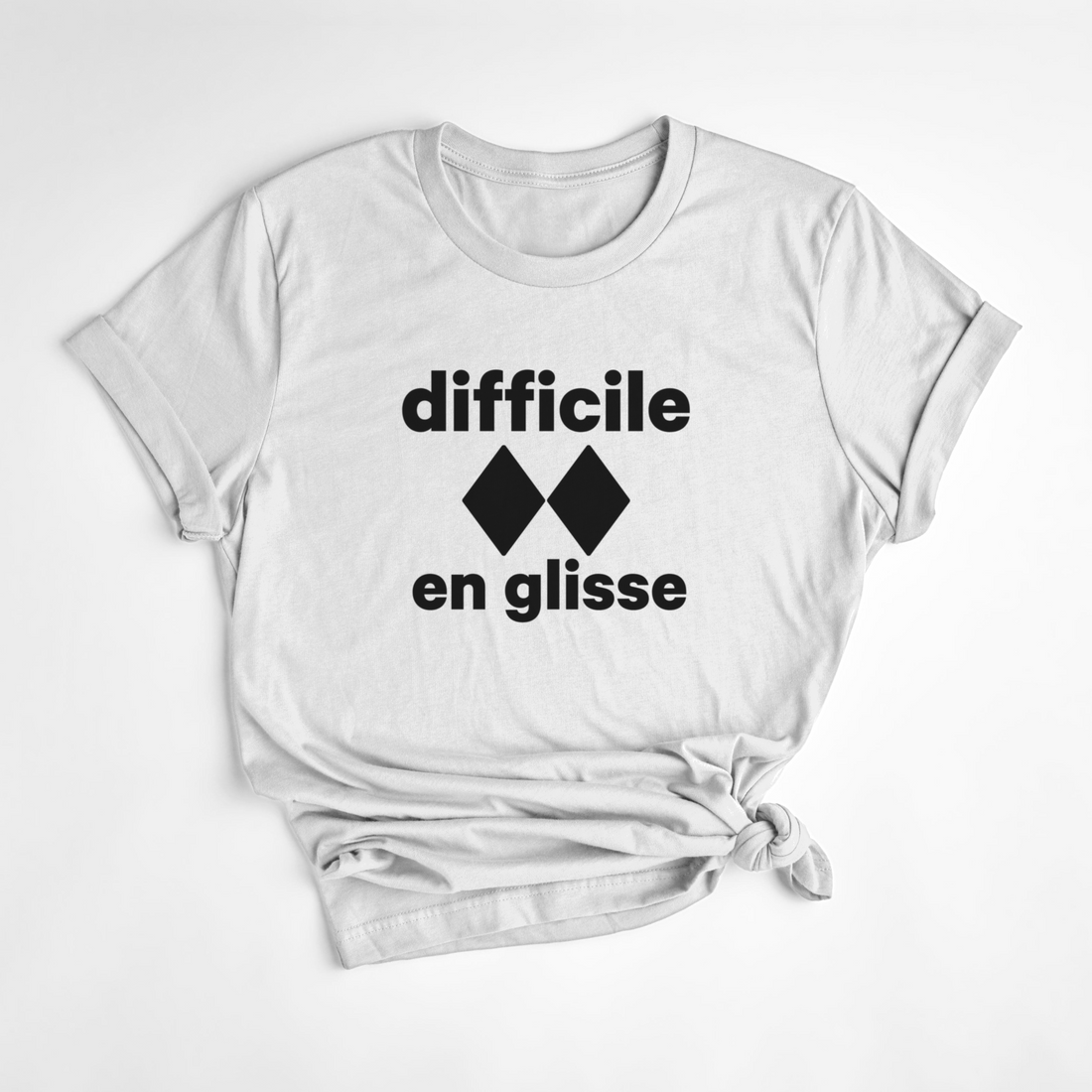 T-SHIRT DIFFICILE EN GLISSE - BLANC