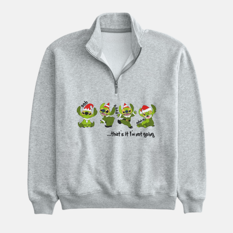 1/4 ZIP STITCH GRINCH - GRUAU