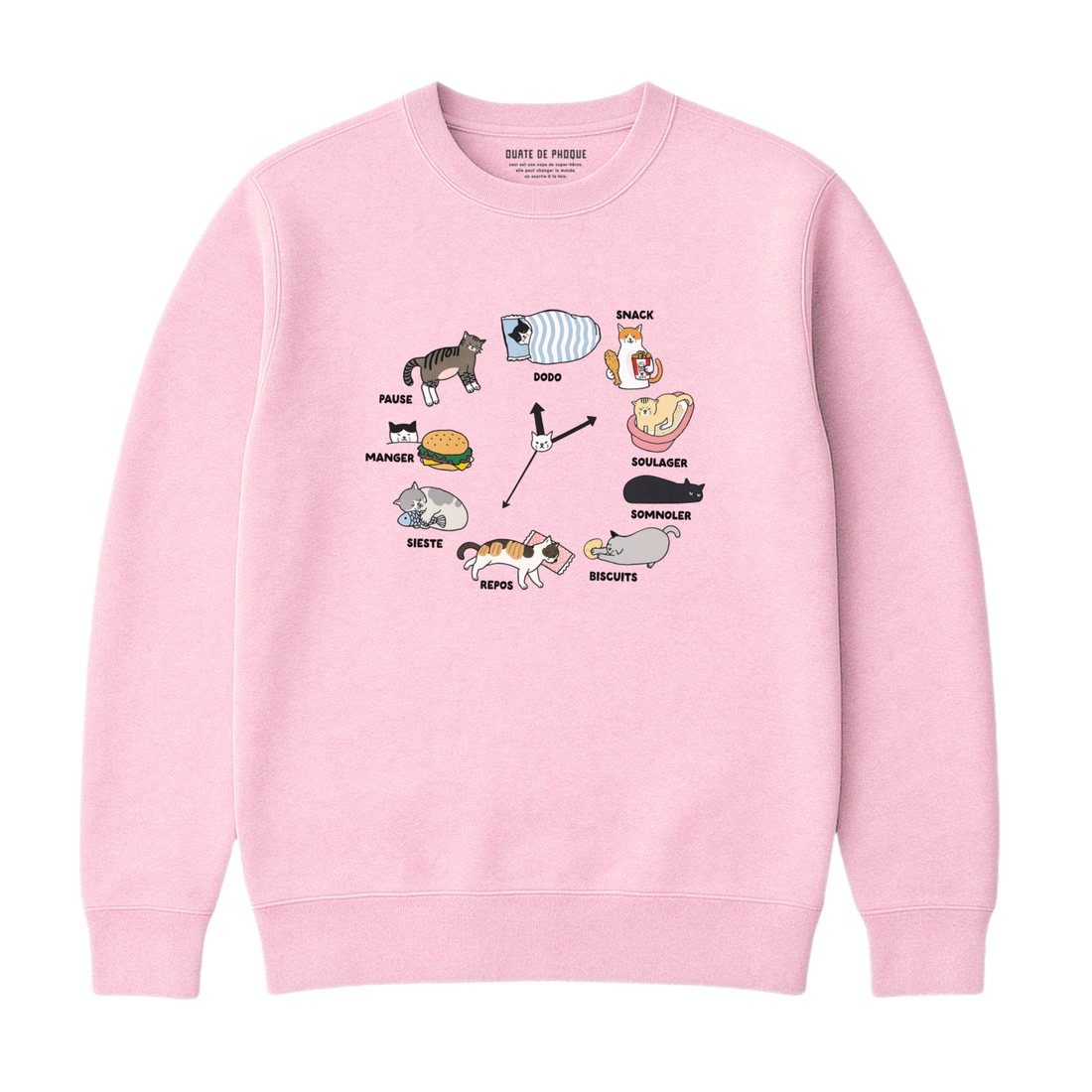 Sweatshirt Chat Horloge