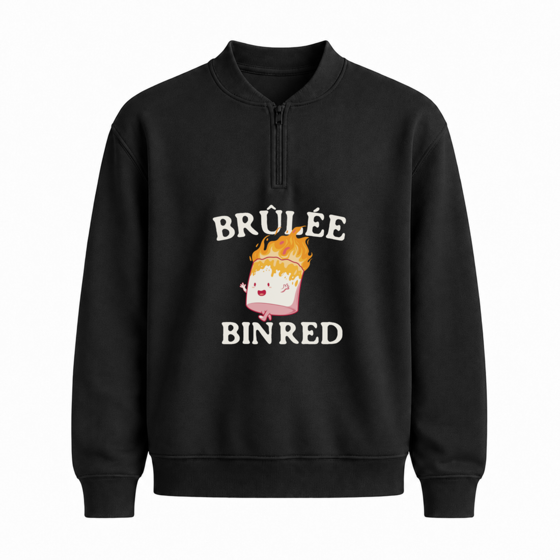 1/4 Zip Brûlée Bin Red