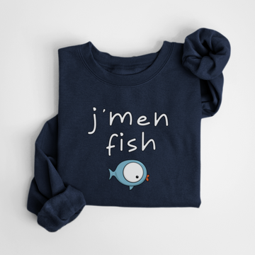 SWEATSHIRT J'MEN FISH - MARINE