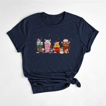 T-SHIRT POOH NOËL - MARINE