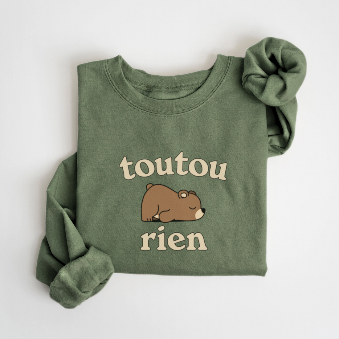 SWEATSHIRT TOUTOU RIEN - SAUGE