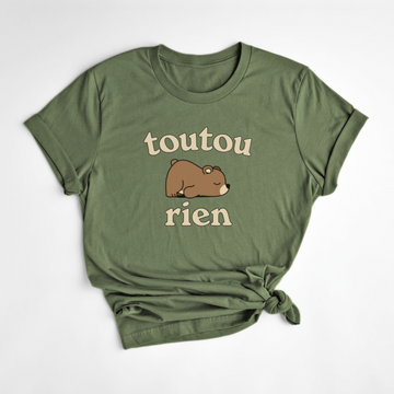 T-SHIRT TOUTOU RIEN - SAUGE