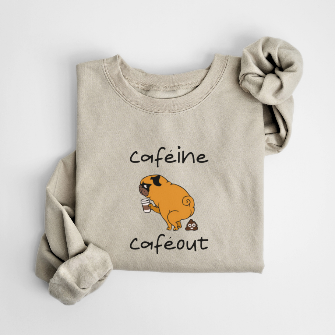 SWEATSHIRT CAFÉINE - AMANDE