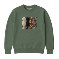 Sweatshirt Chats De Dos Effet Patch