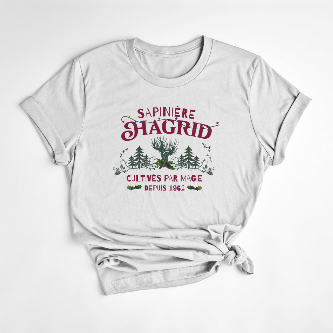 T-SHIRT HAGRID NOËL - BLANC