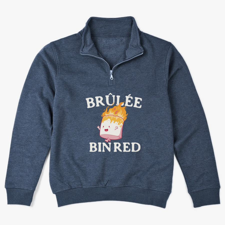 1/4 ZIP BRÛLÉE BIN RED - BLEU VINTAGE