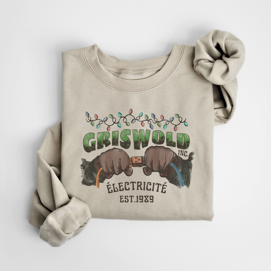 SWEATSHIRT GRISWOLD ÉLECTRICITÉ - AMANDE