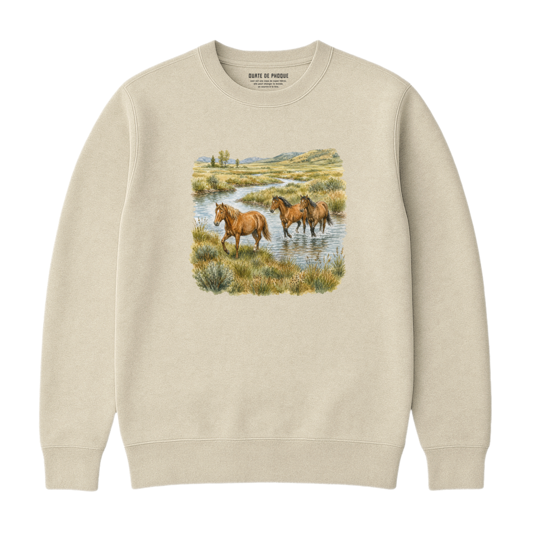 Sweatshirt Chevaux Vintage