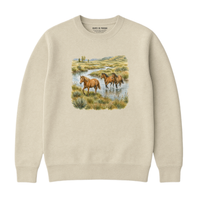 Sweatshirt Chevaux Vintage