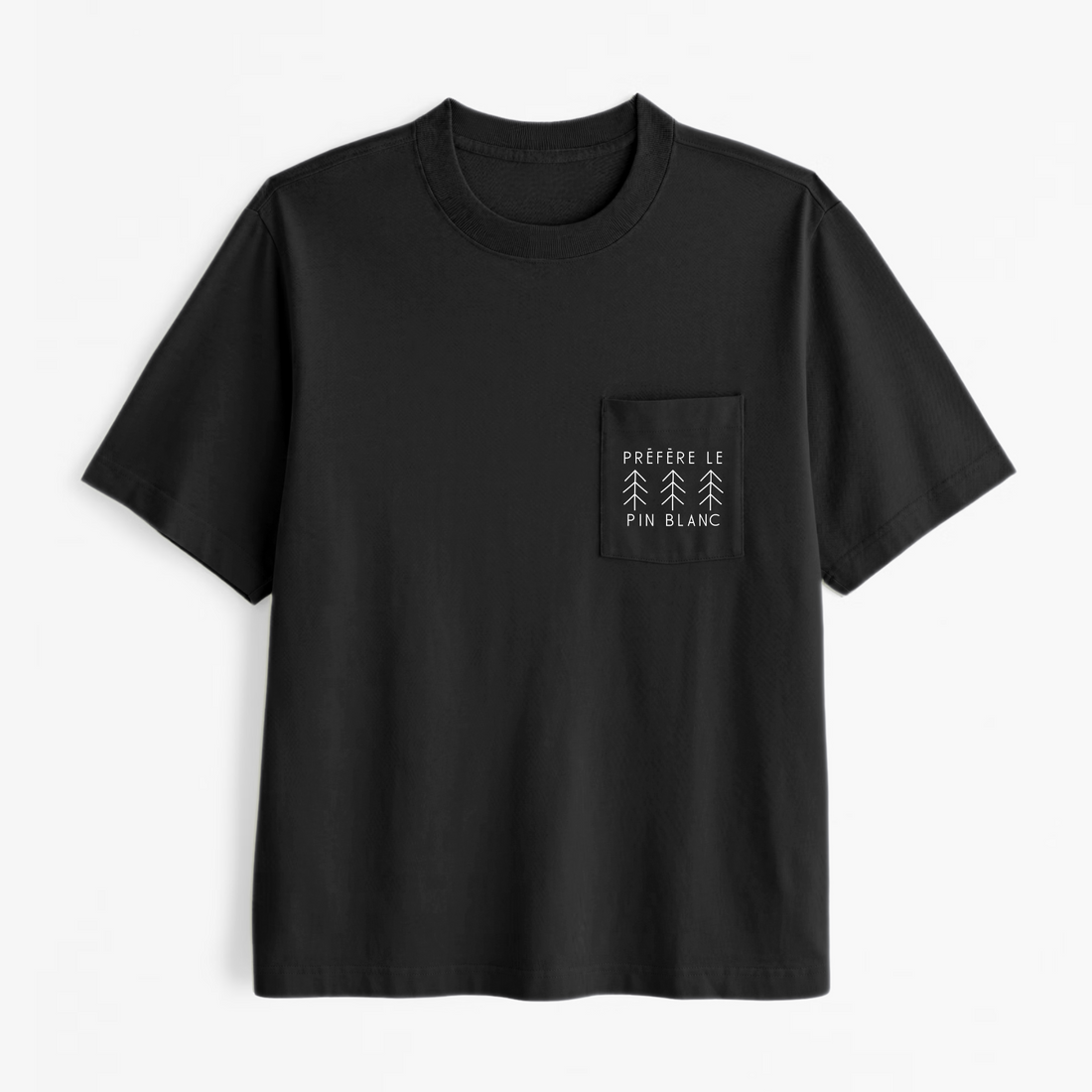 T-SHIRT POCHE PIN BLANC
