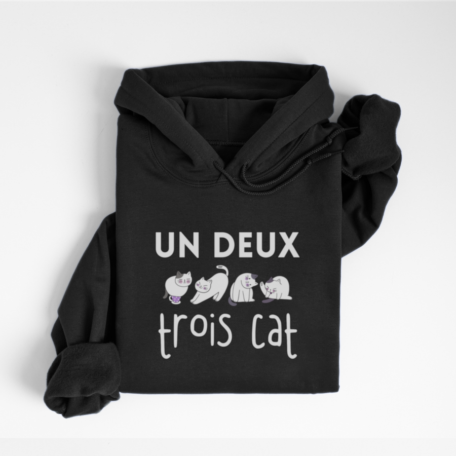 HOODIE TROIS CAT - NOIR