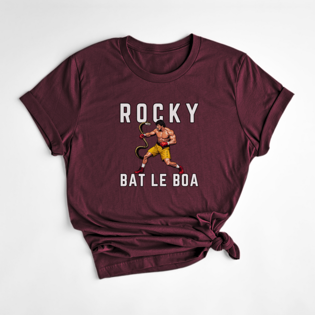 T-SHIRT ROCKY - BORDEAUX