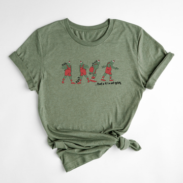 T-SHIRT GRINCH - OLIVE