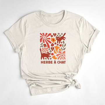 T-SHIRT HERBE À CHAT