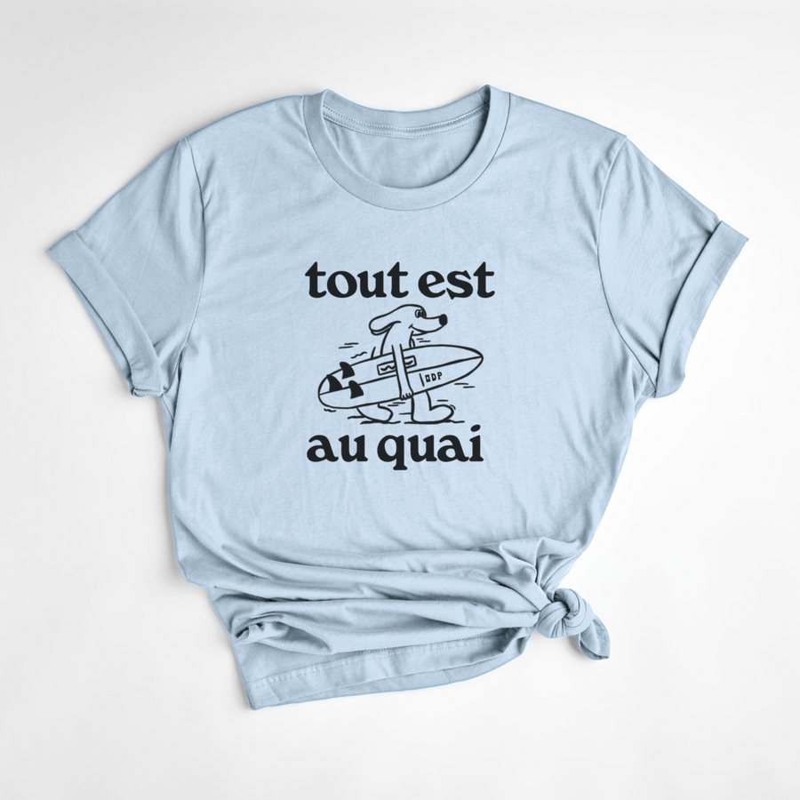 T-SHIRT TOUT EST AU QUAI - PASTEL