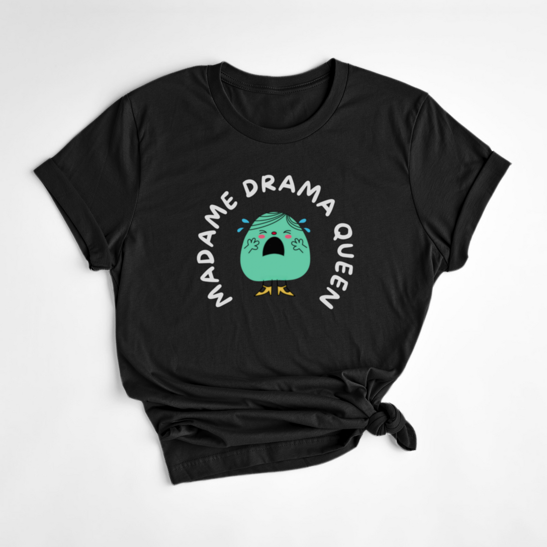 T-SHIRT MADAME DRAMA QUEEN - NOIR