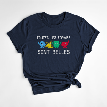 T-SHIRT TOUTES LES FORMES - MARINE