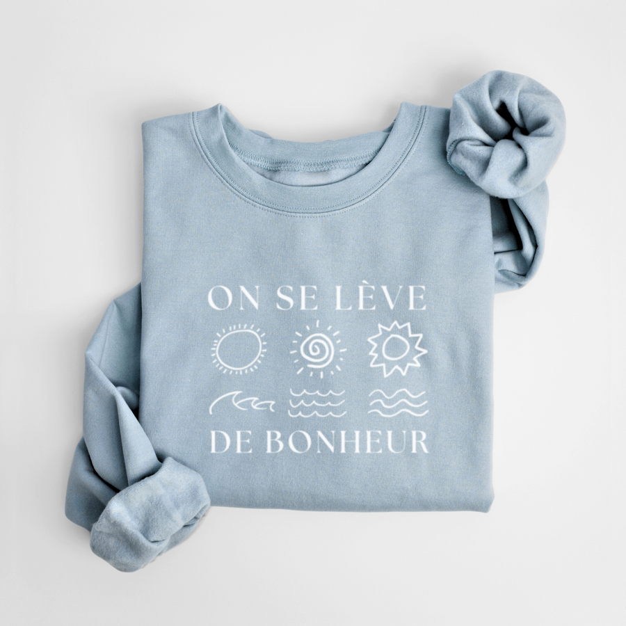 SWEATSHIRT LÈVE DE BONHEUR - PASTEL