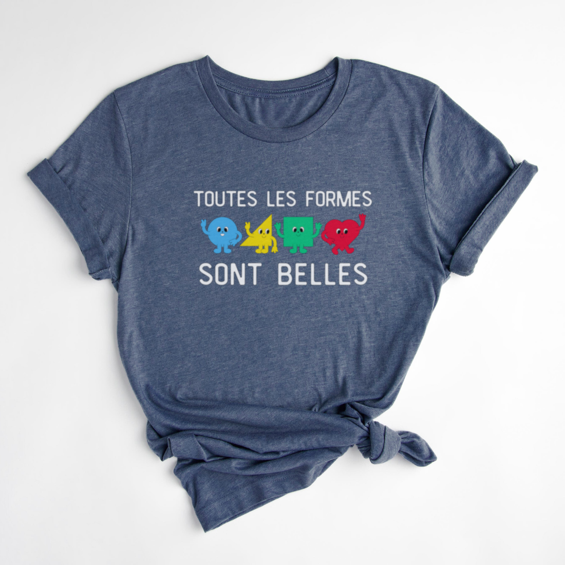 T-SHIRT TOUTES LES FORMES - BLEUET