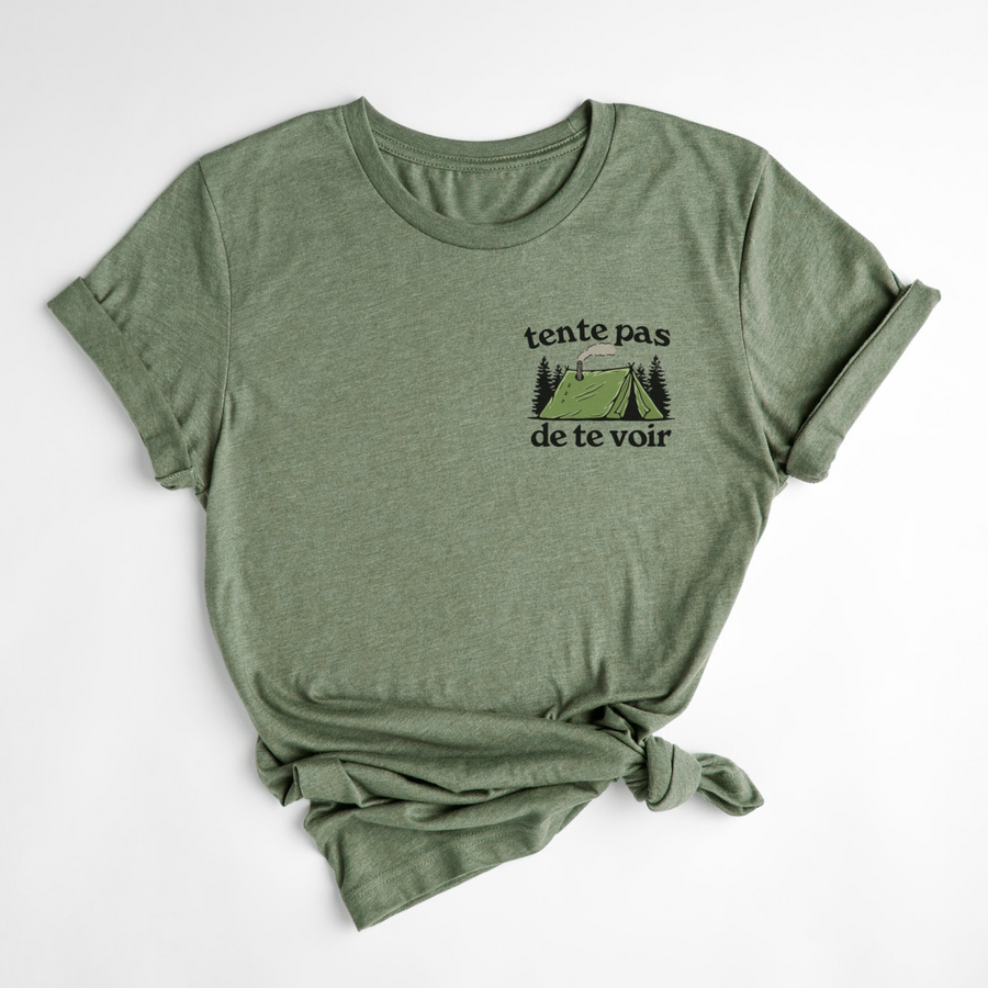 T-SHIRT TENTE PAS - OLIVE