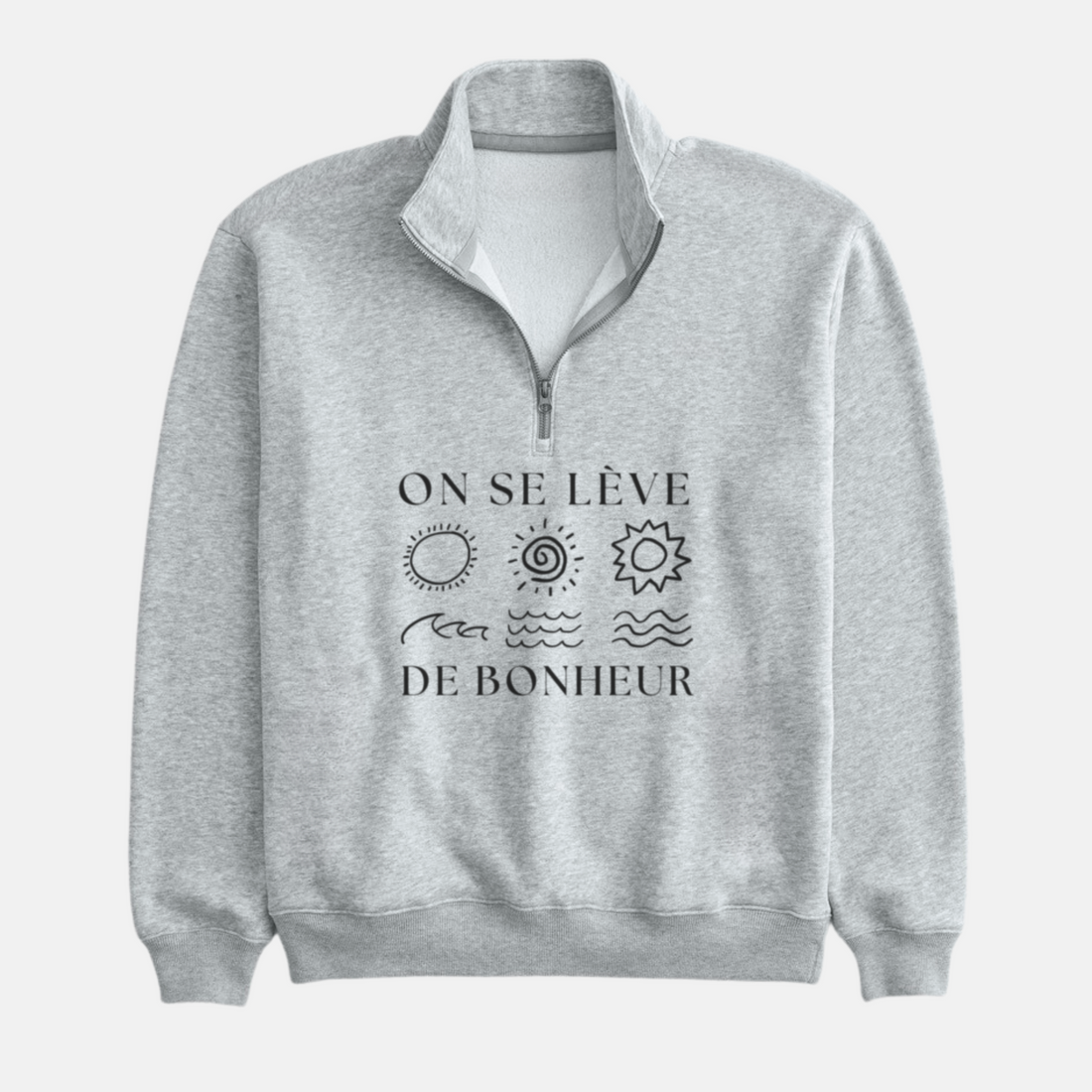 1/4 ZIP LÈVE DE BONHEUR - GRUAU