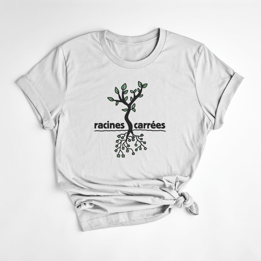 T-SHIRT RACINES CARRÉES - BLANC