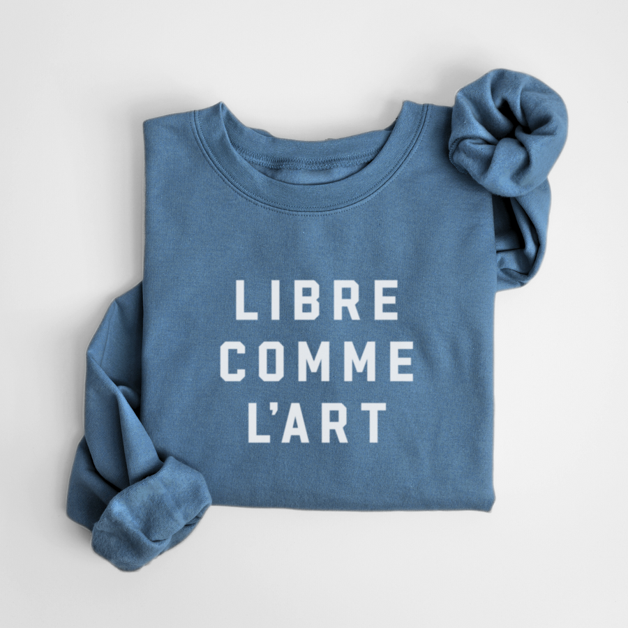 SWEATSHIRT LIBRE COMME L'ART - DENIM