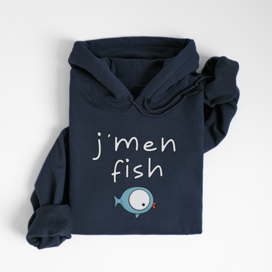 HOODIE J'MEN FISH - MARINE