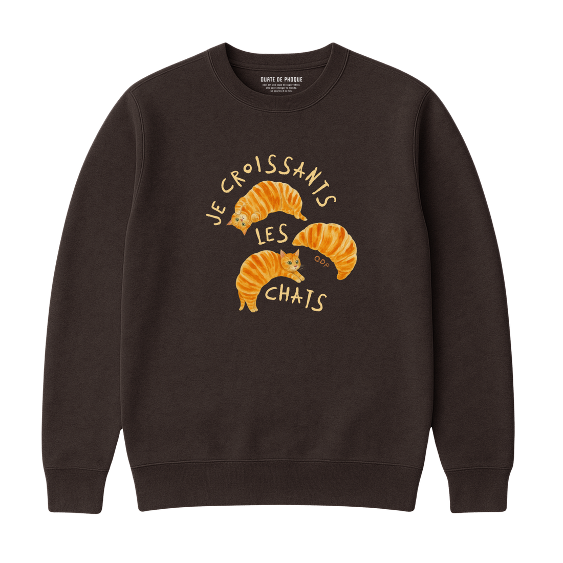 Sweatshirt Croissants Chats