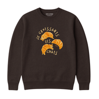 Sweatshirt Croissants Chats