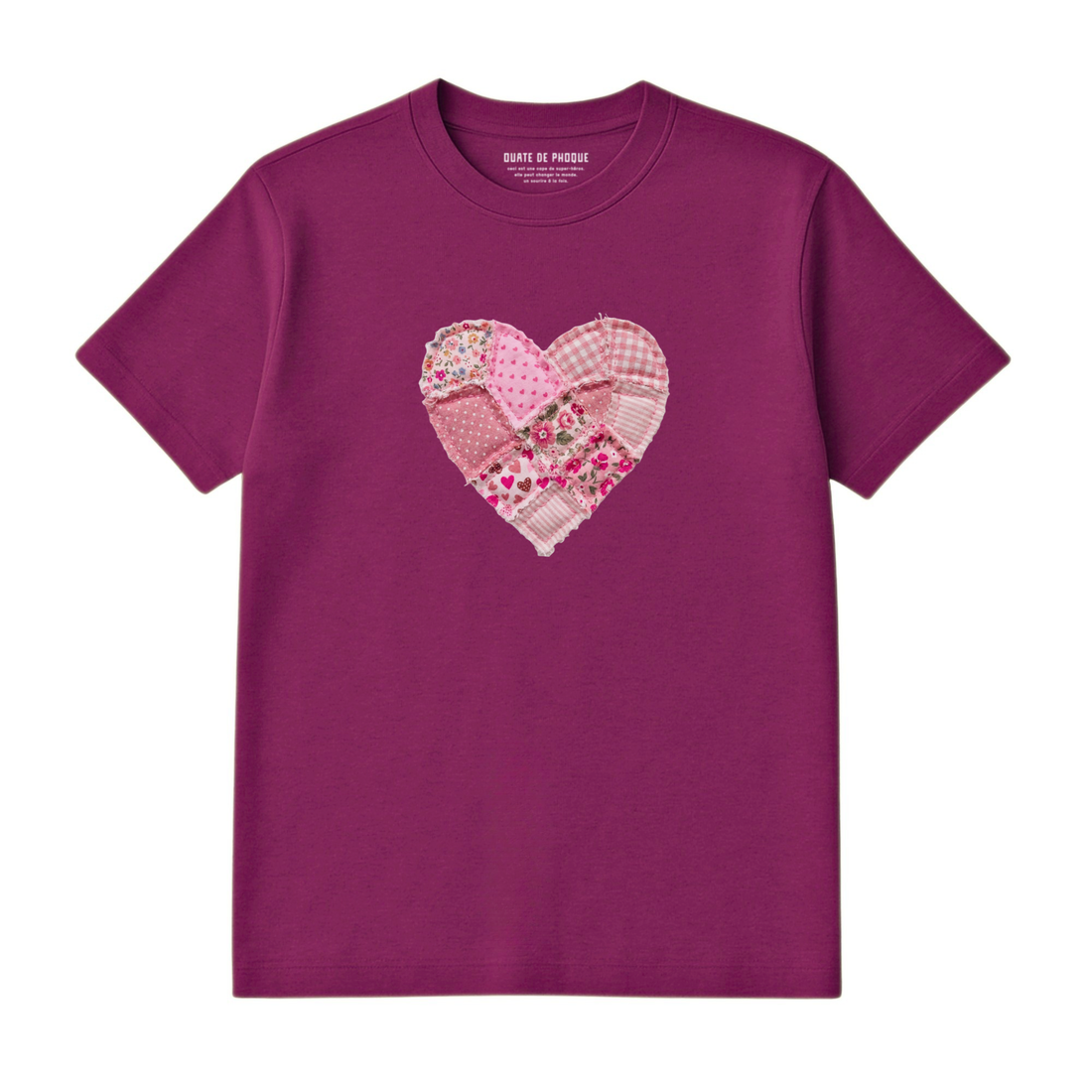 T-Shirt Coeur Effet Patch