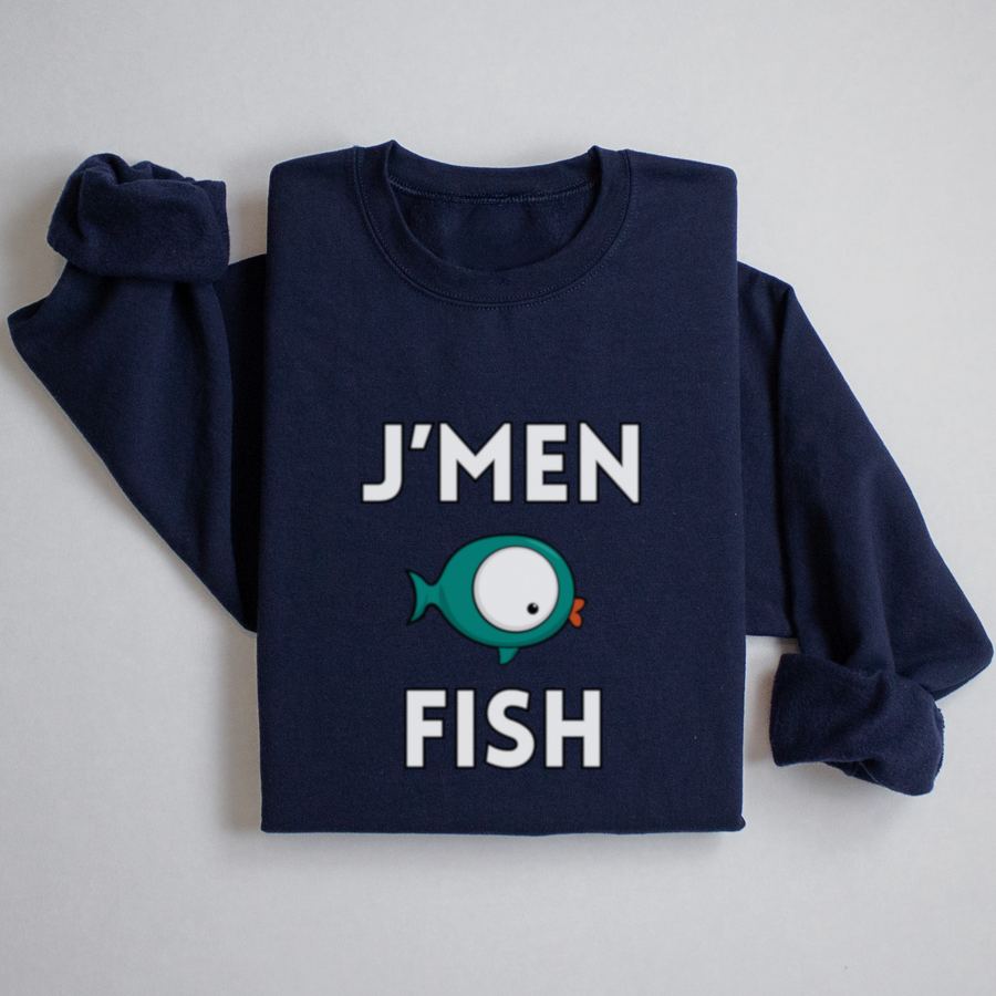 SWEATSHIRT J'MEN FISH - MARIN