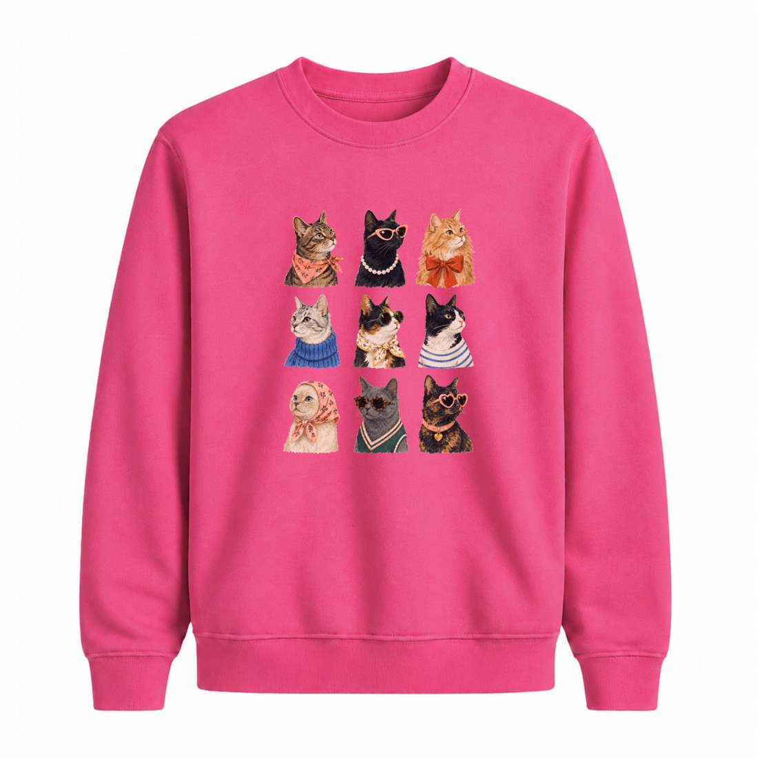 Sweatshirt Chats Stylés