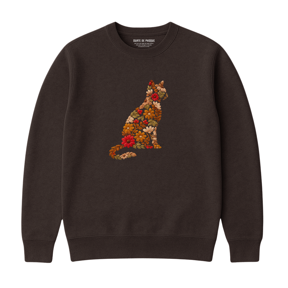 Sweatshirt Chat De Fleurs