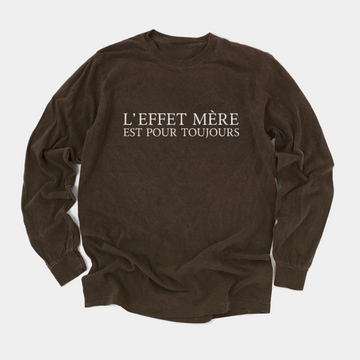 LONGSLEEVE EFFET MÈRE - ESPRESSO